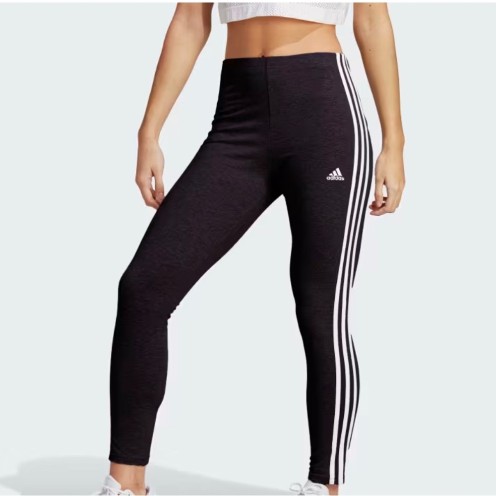 Adidas 3 Stripe High-Waist Leggings